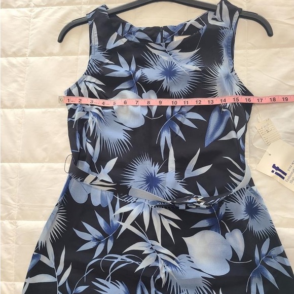 Navy and Light Blue Floral Dress - Picture 6 of 9